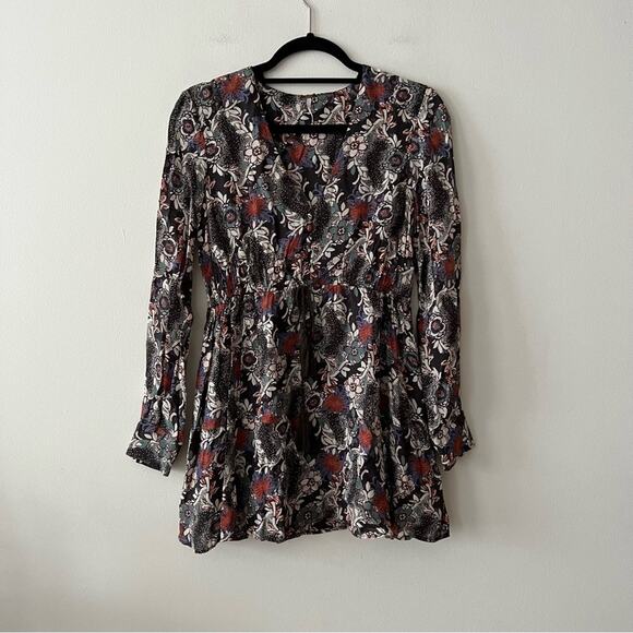 Free People Stealing Fire Floral Print Tunic Mini Dress - Picture 2 of 8
